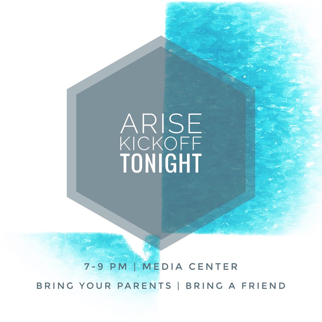 ARISE_STA's tweet photo. Kickoff night is here!  Be at the Media Center at STA at 7:00 and bring your parents and friends! https://t.co/NCDXNeDxRN