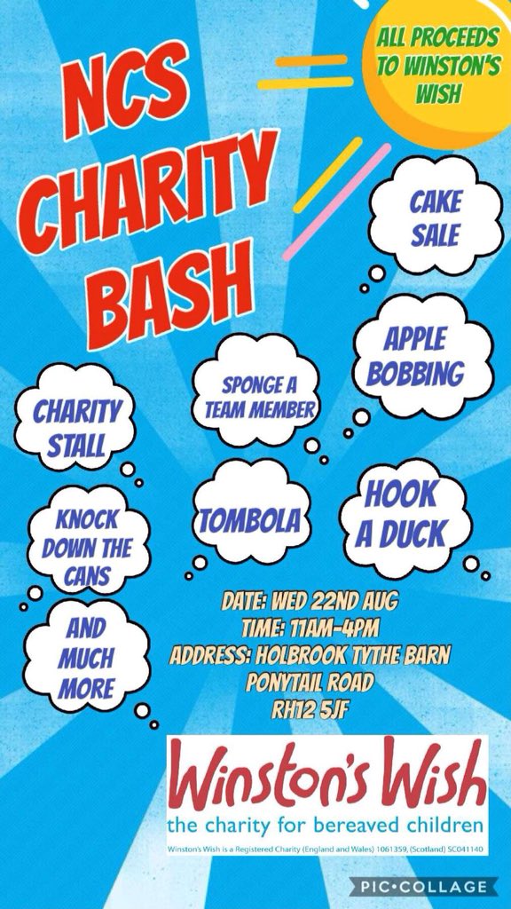 So proud of <a href="/Connor1505/">Connor McAllister</a> &amp; his @NCS Group for choosing to support <a href="/winstonswish/">Winston's Wish</a> for their community charity project.  If anyone can help in anyway or would like to make a donation to this fantastic charity, which we’ve used personally, please get in touch!