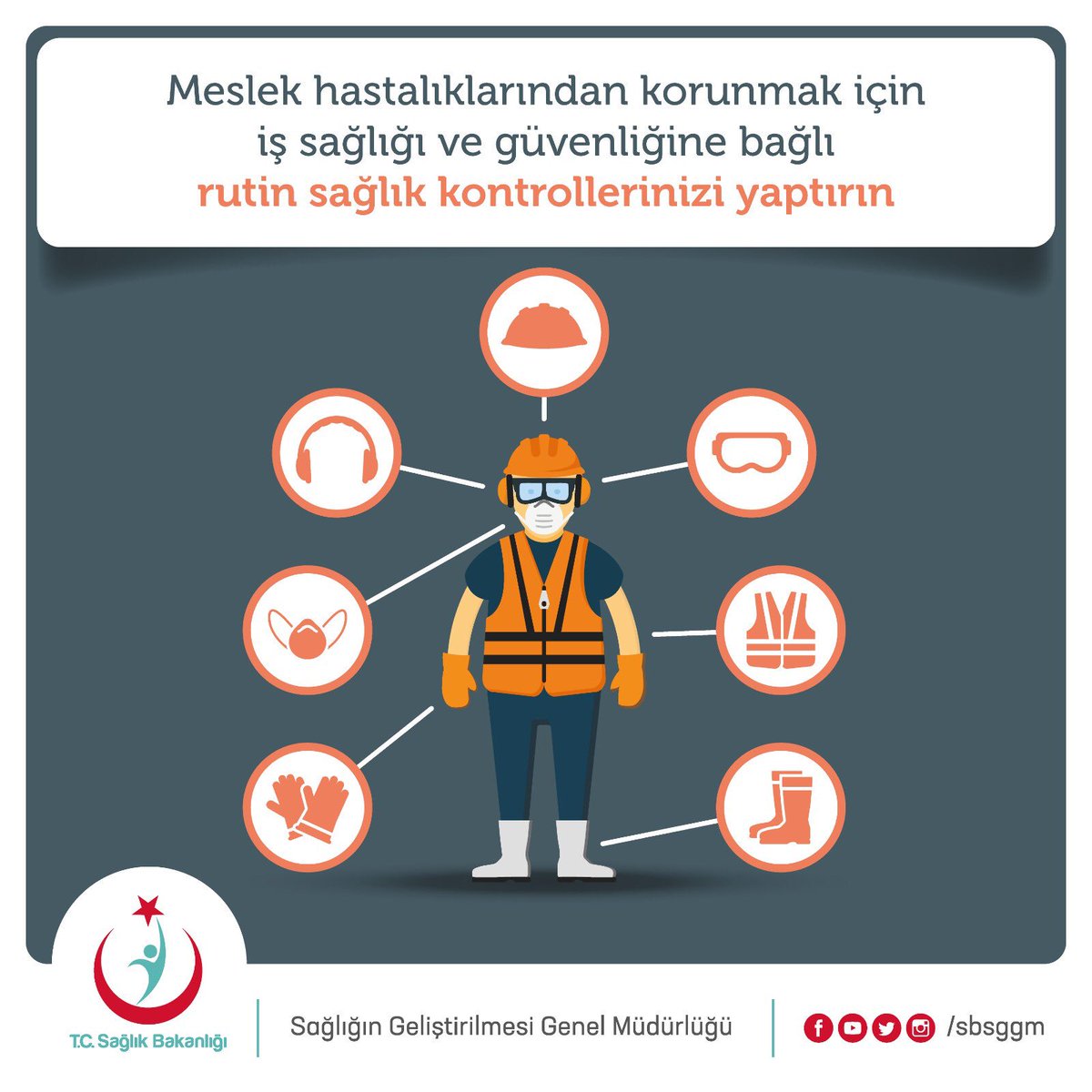 sbsggm's tweet photo. Meslek hastalıklarından korunmak için iş sağlığı ve güvenliğine bağlı rutin sağlık kontrollerinizi yaptırmayı ihmal etmeyin. https://t.co/BMCuya2rln