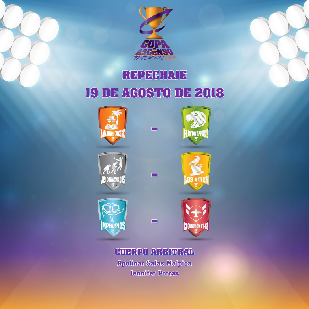 CopaAscenso's tweet photo. Partidos de REPECHAJE.
Impro ganada = punto en la tabla.

#AlKaboom e #ImproNight juegan partido de exhibición, no suman puntos y conservarán su posición en la Tabla, pase lo que pase.

#EstoEsCopaDeAscenso https://t.co/y1wbbsJxKj