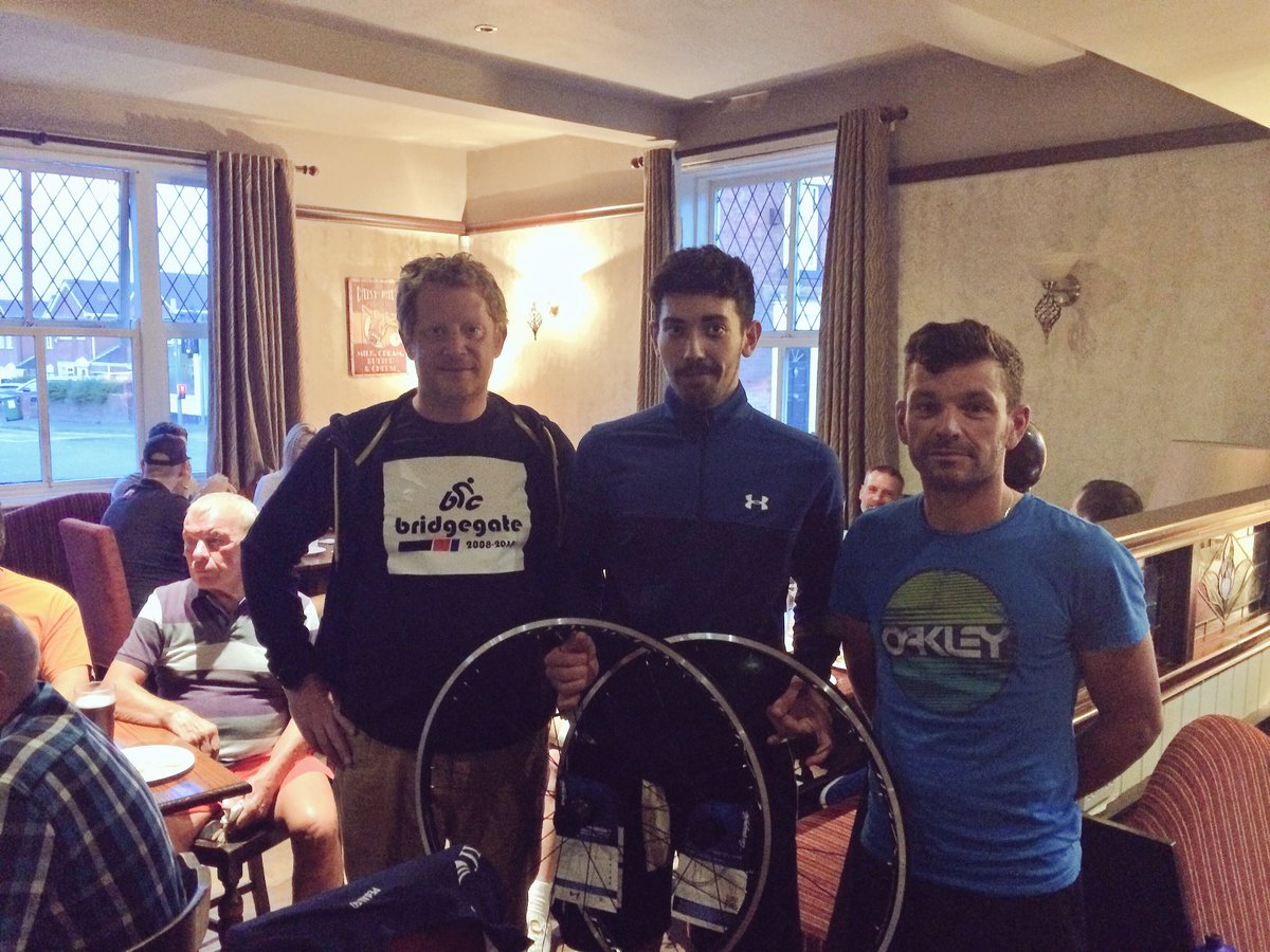 HarworthCC's tweet photo. Thanks to Dom at Bridgegate Cycles for providing prizes and @Brigga14 for presenting prizes tonight. Steven Patterson took the prize for quickest time on a standard bike. Thanks all. 👍 https://t.co/byXdQqnZ6l