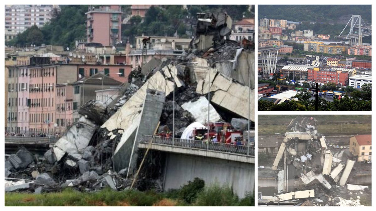 También en el primer mundo existen horrores de diseño: Colapsa puente en Genova;