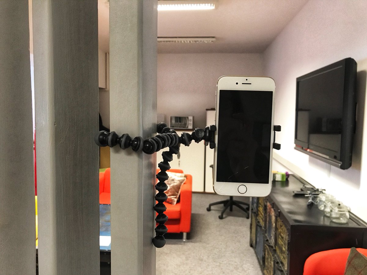 wiredstudio's tweet photo. Filming for a clientโs recruitment website and social media content in studio today, using @manfrotto_uk and @jobyinc #gorillapod with an #Apple #iphone7 #wiredstudio #socialmediamarketing #contentmarketing #growthagency #Aberdeen https://t.co/tmtniwiI7V