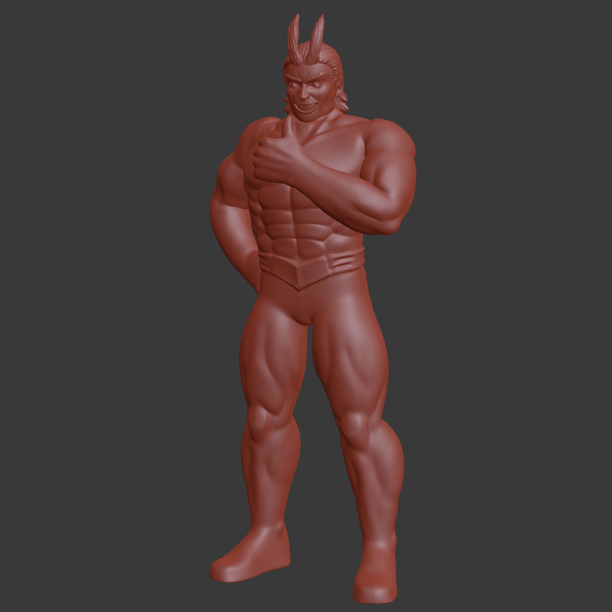 3dkeneisha's tweet photo. I worked on All-Might yesterday for my 100 followers celebration stream with @The_Faz_D pushing for motto muscles!! I'll finish him soon I hope! #allmight #3d #anime #fanart #sculpting #3dstream #bokunohero https://t.co/SvIg3kQyPp
