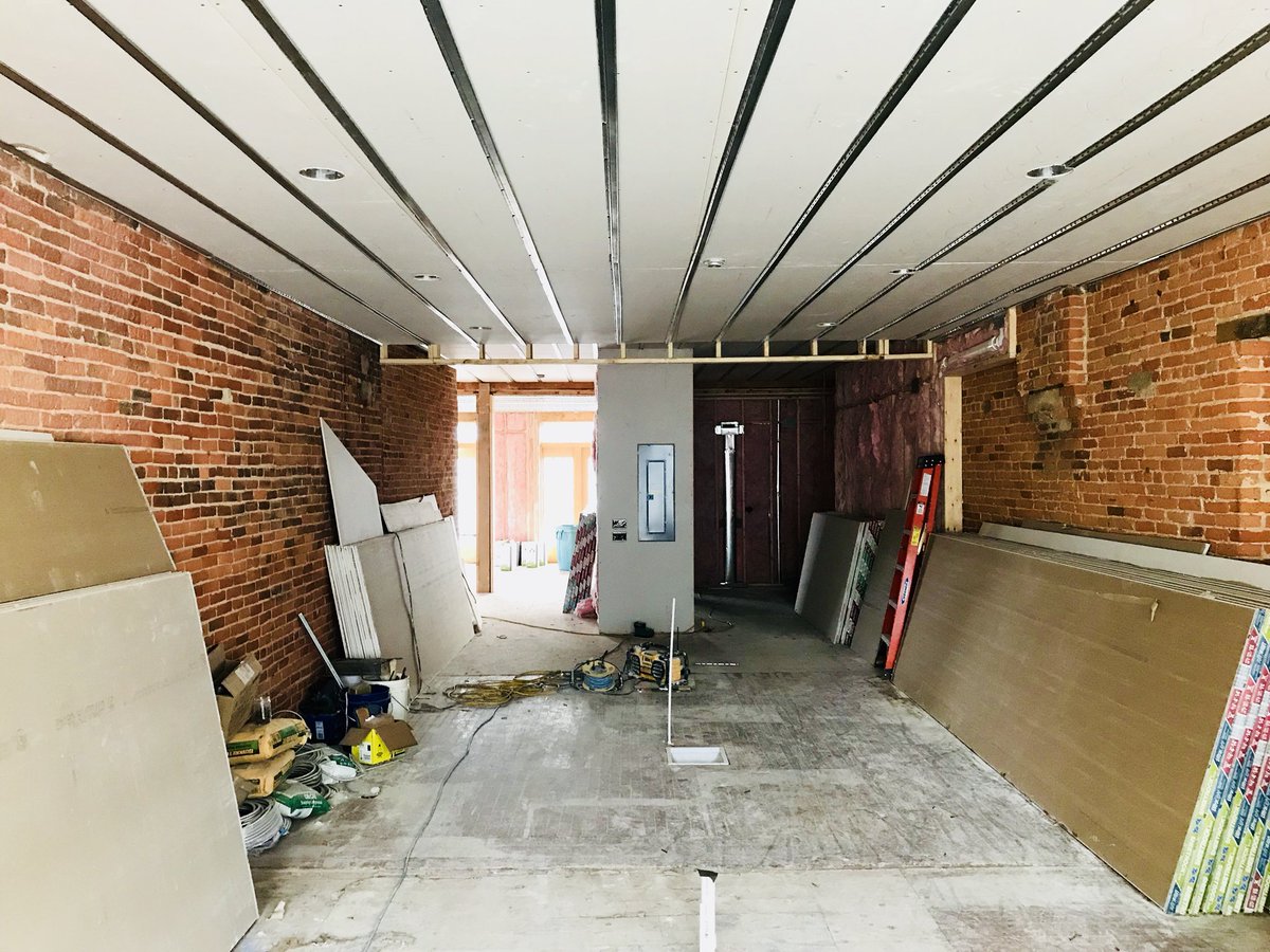 studio537's tweet image. @studio537 is happy to be working with Agua Dulce Coffee as they relocate within @DowntownMonroeMI. These pictures show the progress that’s been made this far, and they’re pushing to be in by the end of August! #Coffee #Tea #studio537