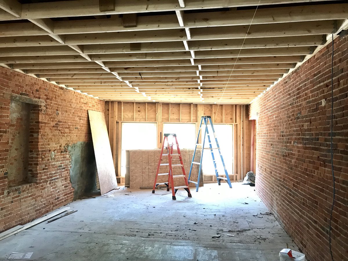 studio537's tweet image. @studio537 is happy to be working with Agua Dulce Coffee as they relocate within @DowntownMonroeMI. These pictures show the progress that’s been made this far, and they’re pushing to be in by the end of August! #Coffee #Tea #studio537