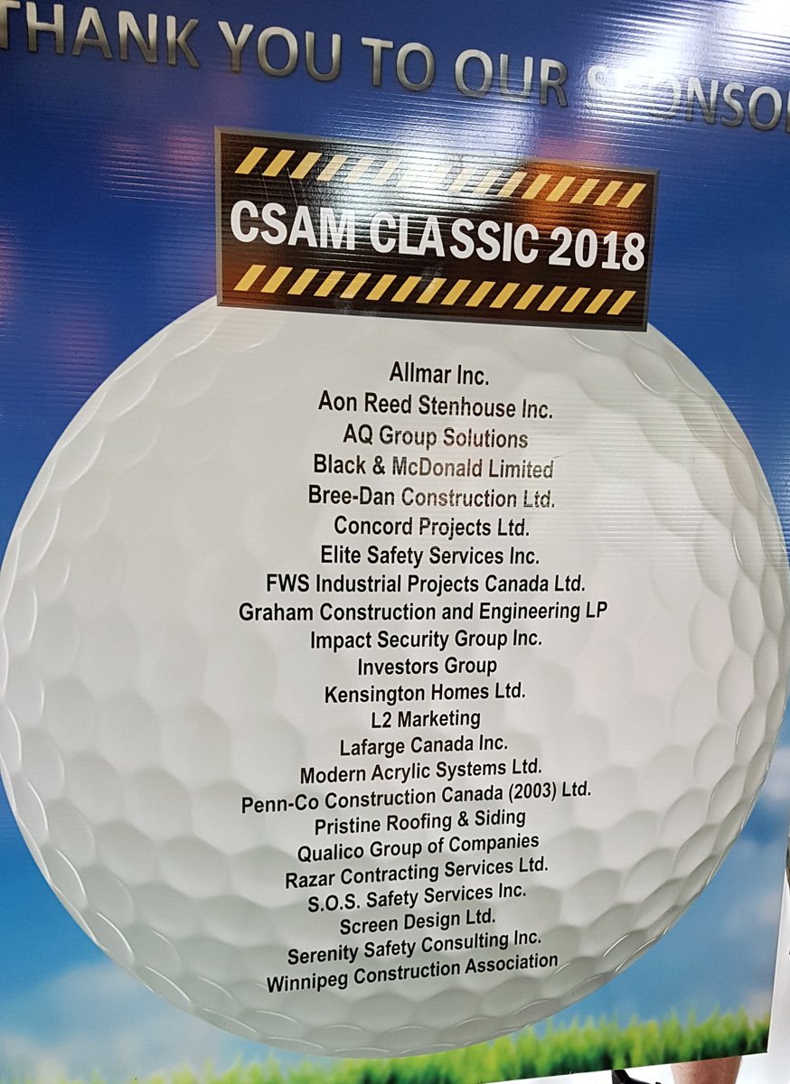 CSAM_Manitoba's tweet photo. Once again a huge #thanks  to all our #sponsors, we could not have done it without your support!! #CSAMClassic2018 https://t.co/jAOSgm7oTw