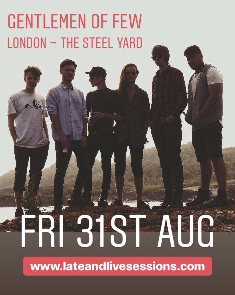 lateandlive's tweet photo. Having just performed at Boomtown Festival @GentsofFewHQ will be live at @TheSteelyardLDN on Friday 31st August.

These guys are unbelievable live! 

Sets by..

+ @CrybabySpecial
+ @DJMelodyKane 

Secure your tickets now!

https://t.co/sImrpyCHbX 

#london #boomtown #livemusic https://t.co/Wwk4jHEVBA
