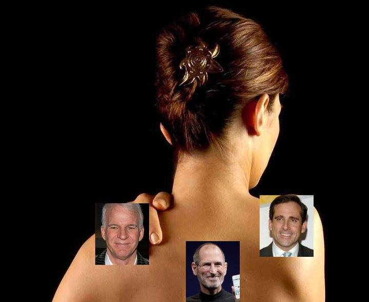 Steve í öxlunum og bakinu.