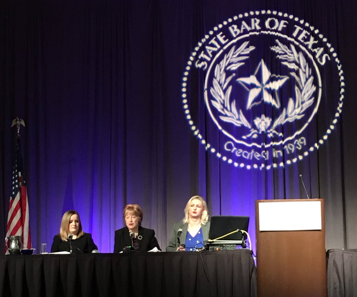 ContentPilot's tweet photo. Fantastic panel about guardianships &amp; mental incapacity featuring (L to R) Taylor Imel, Darlene Payne Smith &amp; Sherri Evans. ⁦@koonsfuller⁩ is very well represented on the dais. #AFL2018  #AFL18 #TBCLE https://t.co/S2uDwoZJ12