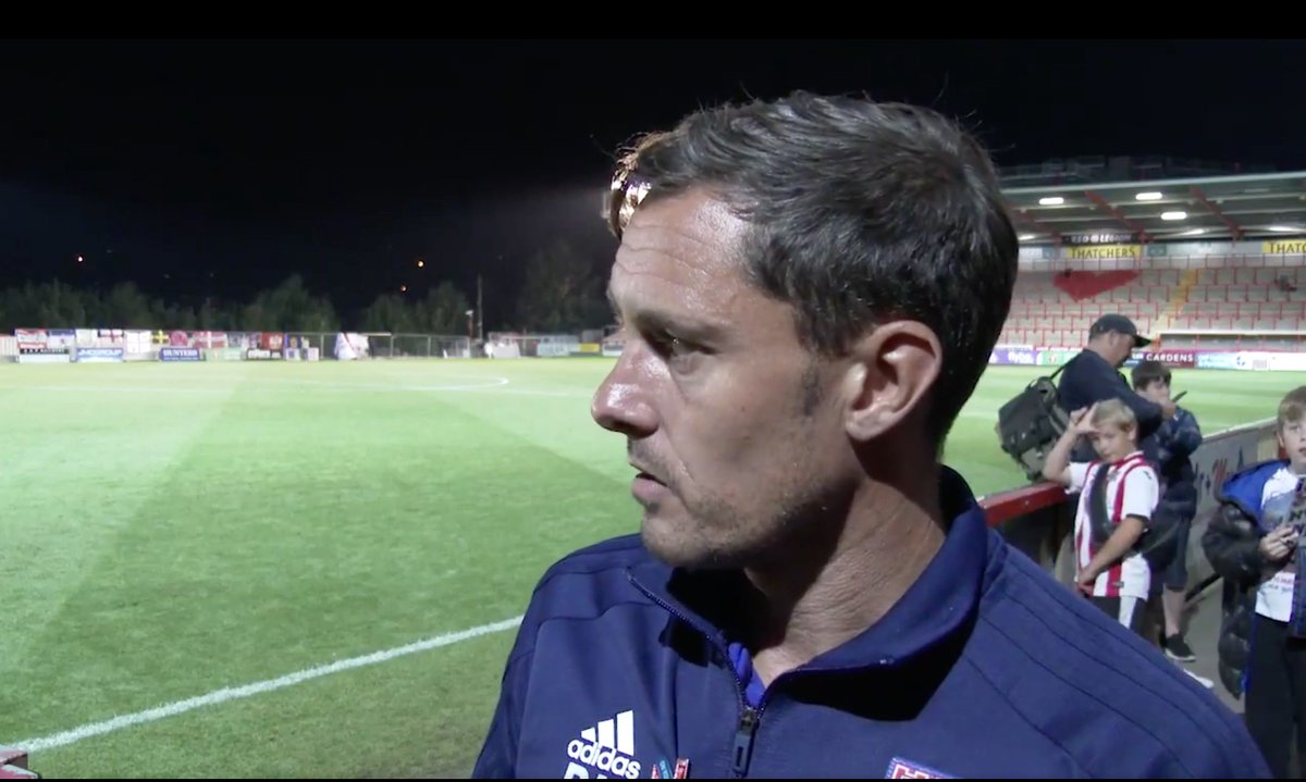 AdamBrandon84's tweet photo. My word, Paul Hurst sounds and looks on the verge of resigning from the Ipswich job already. Full marks to this young Exeter fan... https://t.co/CEyYEXCWUp