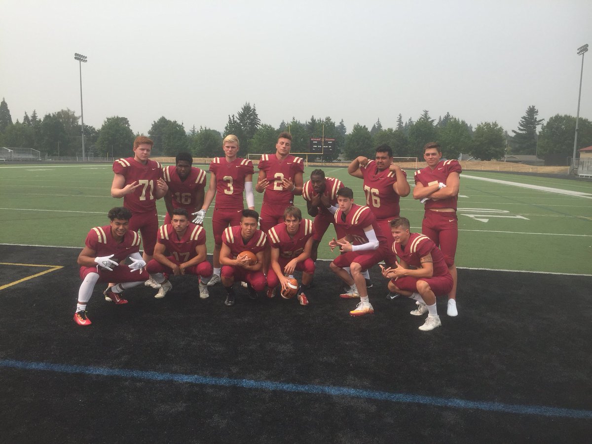 Southridge Seniors in the new uniforms. GO HAWKS!!!