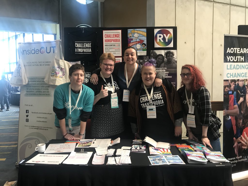 insideoutkoaro's tweet photo. It’s been awesome having a presence at #involvenz - the national youth work conference! We’ve been sharing a stall with our friends at @rainbowyouth, answering everyone’s rainbow related questions and giving out resources 💖 https://t.co/5Zc8Fyg5zB