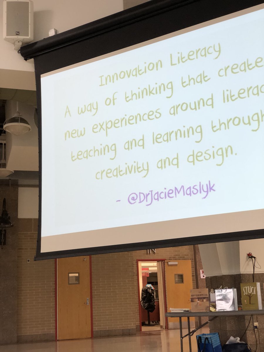 MrLehnert2's tweet image. Day 1 of #LTPSDIVE18 was excellent with keynote speaker @DrJacieMaslyk leading a class on #innovationliteracy and how to incorporate #stemmaker mindsets into reading instruction! Very thought-provoking!