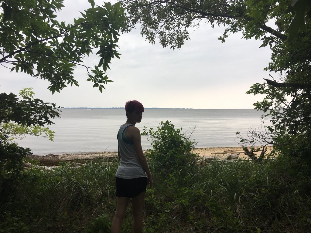 A beautiful scenery with a beautiful person fading in and out of existence in these photos (photography by me)