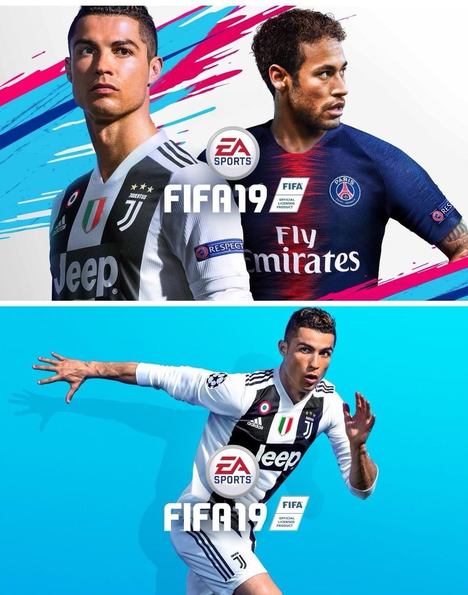 DeporteTotal_Mx's tweet photo. Así la nueva portada de #Fifa19. #CR7 y #Neymar en portada. https://t.co/kuo0EvNa3k