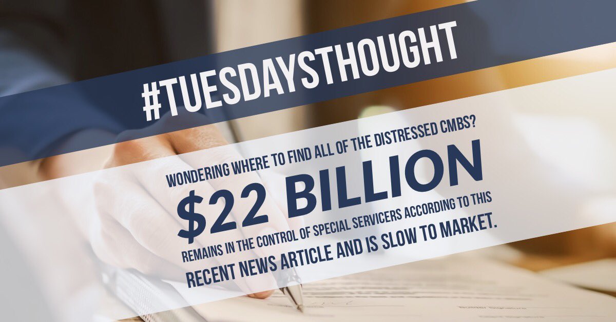 hartadvisors's tweet photo. #TuesdaysThought have you wondered about where to find all the distressed #CMBS? To read more click here: https://t.co/hi9IVJu34T IndustryNews #ExpertsInCMBS #CRE #CommercialRealEstate #RealEstate #DidyouKnow https://t.co/JbWQSky0ib
