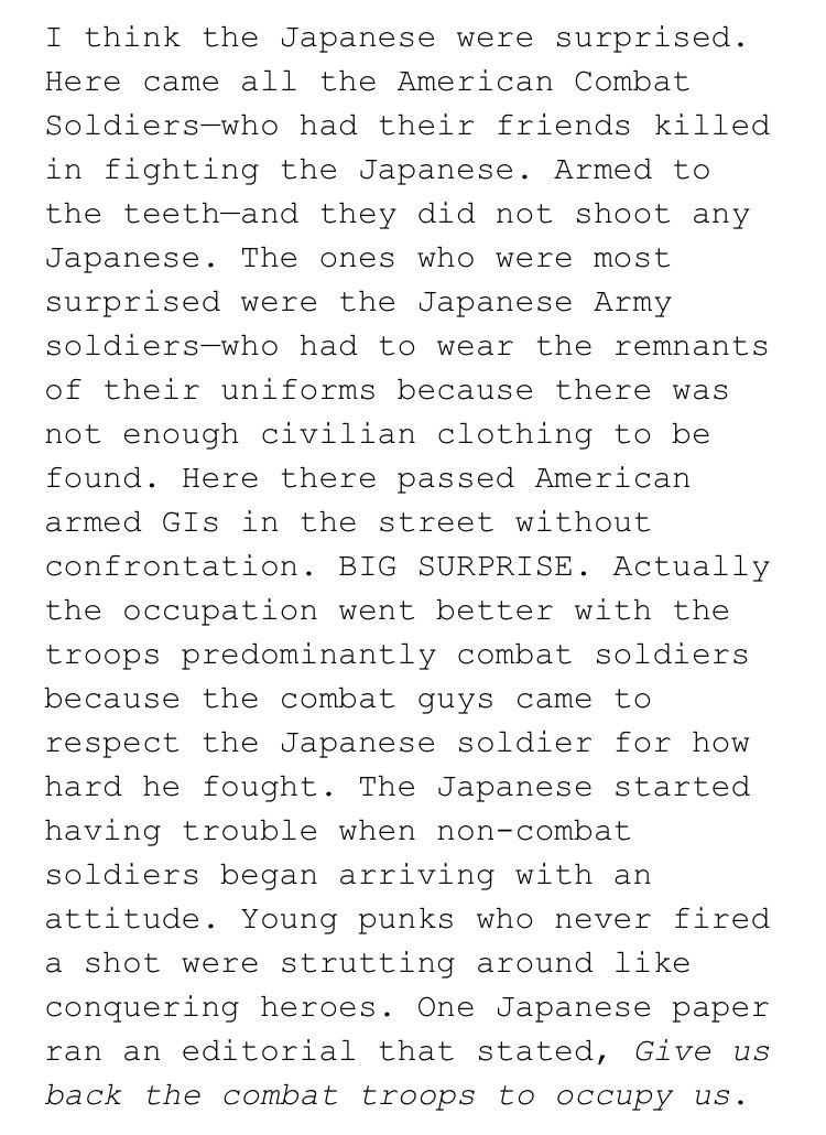 (7/9) I also asked him about Japanese reactions to the Allied occupation: