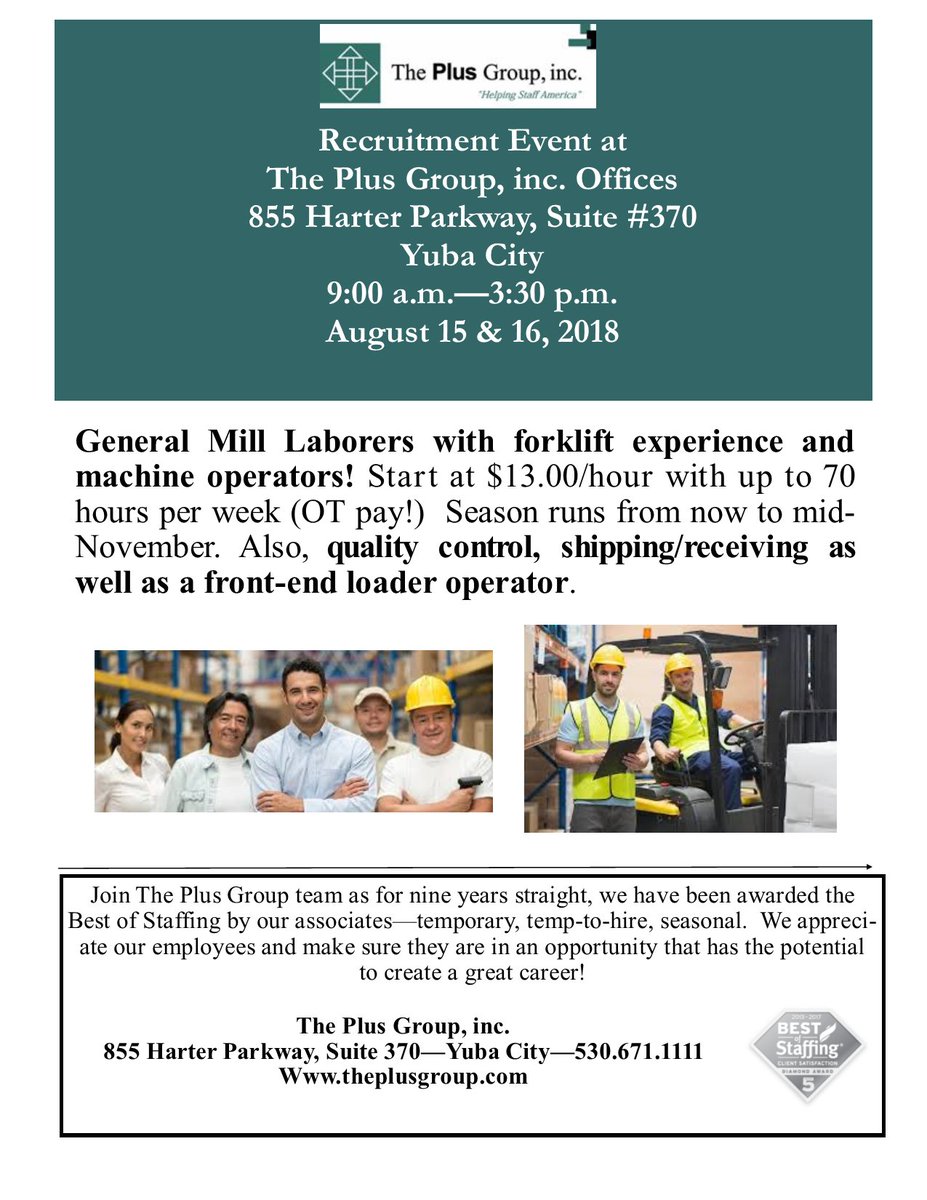 A recruiting event!  Immediate hires!