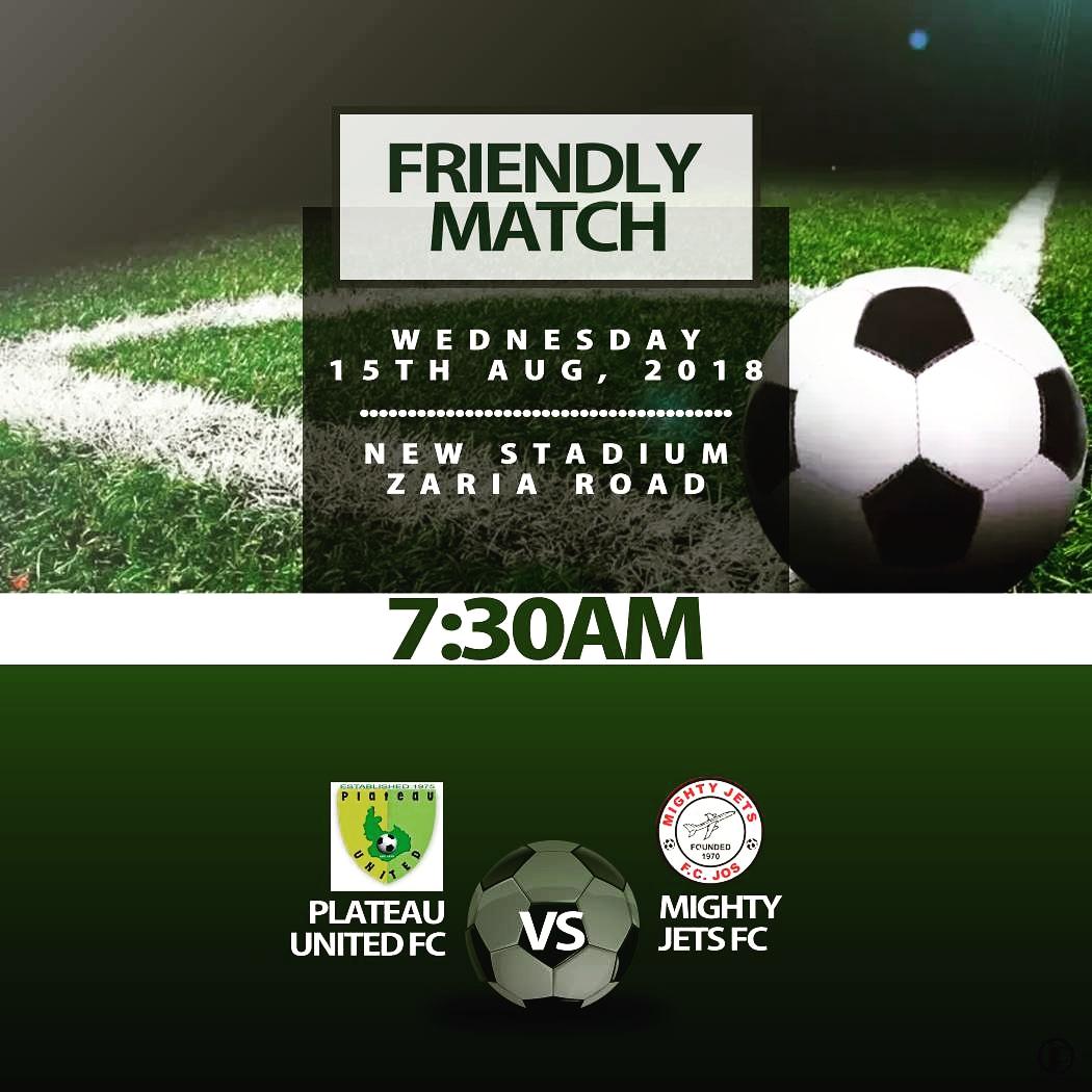 ...watch out for clash of the "Titans" today as Plateau United Football Club test their form with Mighty Jets FC, Jos in a friendly here in Plateau state, Nigeria. 
See details  below👇
#football #footballseason #footballseasonishere #footballers #football #jos #plateau