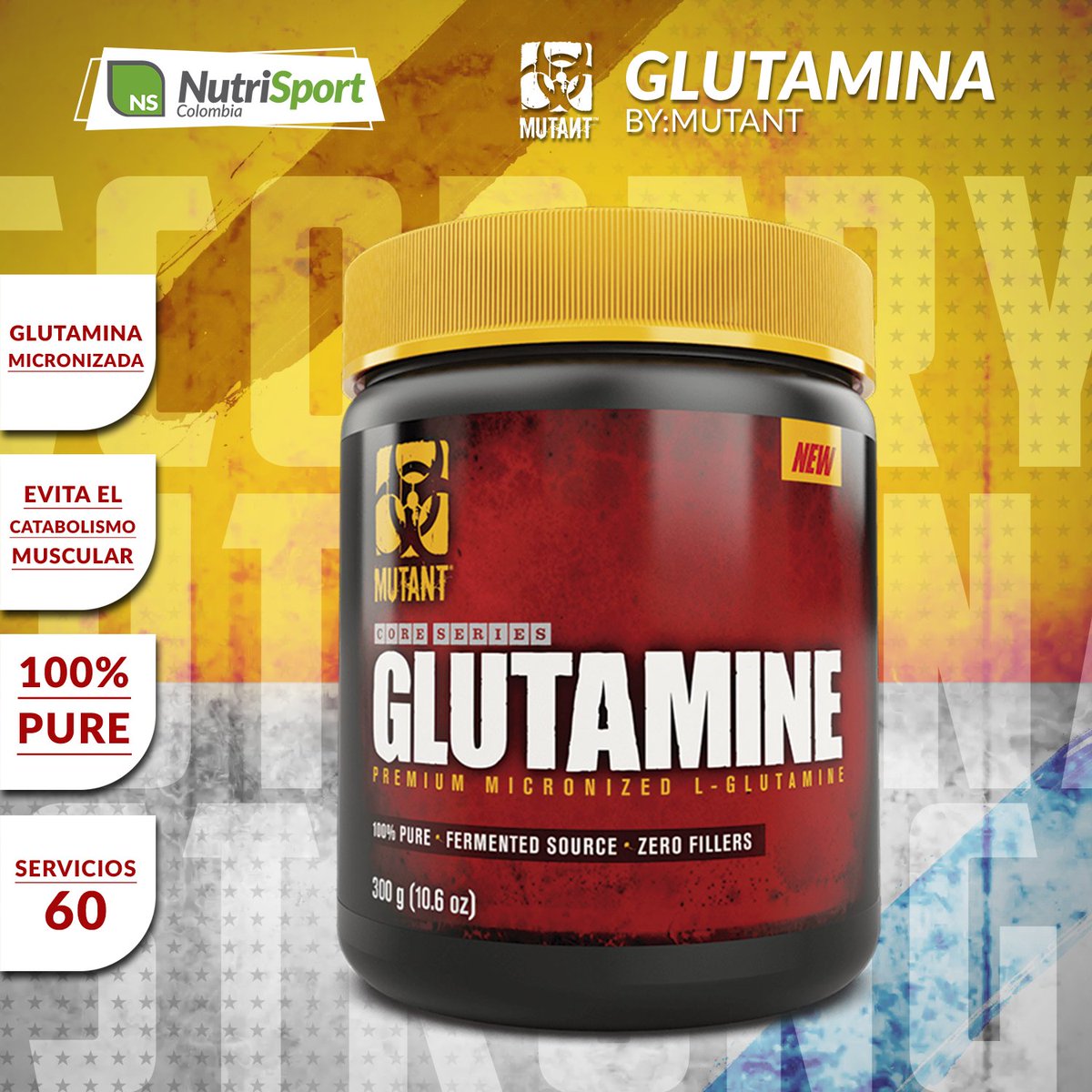 nutrisportco's tweet photo. ▪Fuente pura de L-Glutamina micronizada.
▪Contribuye a mantener la masa muscular disminuyendo el catabolismo.
▪Favorece un balance de nitrógeno positivo.
▪5 gramos de L-glutamina por servicio.
▪Máxima disolución.
.
🥤 300 gr - servicio 1 scoop(5g)
.
#nutrisportColombia https://t.co/NuvyjQjmBT