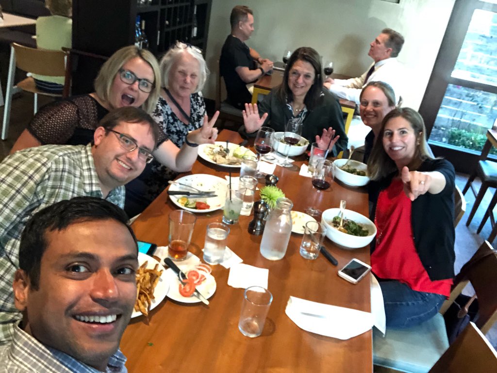 choolwhip's tweet photo. Celebrating a BIG win with the dinner selection at Summer Institute!! We highly recommend Hungry’s! #qualityscholars #VAQS18 #groupselfie #iowacity #leaders @qualityscholar https://t.co/tChiONxXHZ