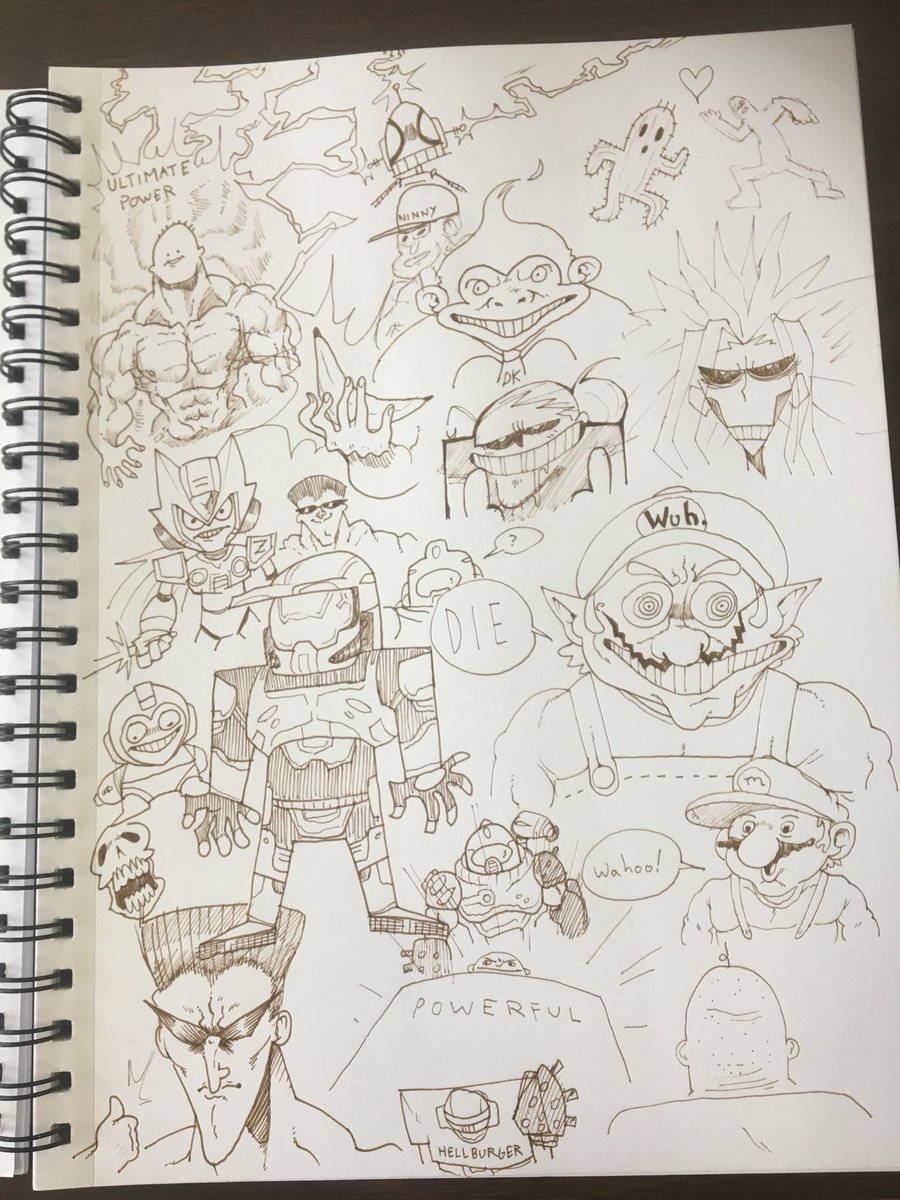 300,000 doodles FT. Drive Guy: a super soldier who fights demons as he takes drive-thru orders for HellBurger