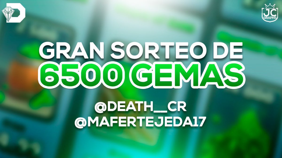 mafertejeda10's tweet image. SORTEO DE 6,500 GEMAS POR LOS 10K SUBS EN YT😱😱😱

✨DINÁMICA✨
- SEGUIRME EN TWITTER 
- SEGUIR A @Death__CR 
- SUSCRIBIRSE AL CANAL (youtube.com/c/MaferTejeda)
- DAR RT🔁

💖MUCHA SUERTE A TODOS💖

¡¡¡EL GANADOR DE DARÁ A CONOCER EL 20 DE AGOSTO!!!