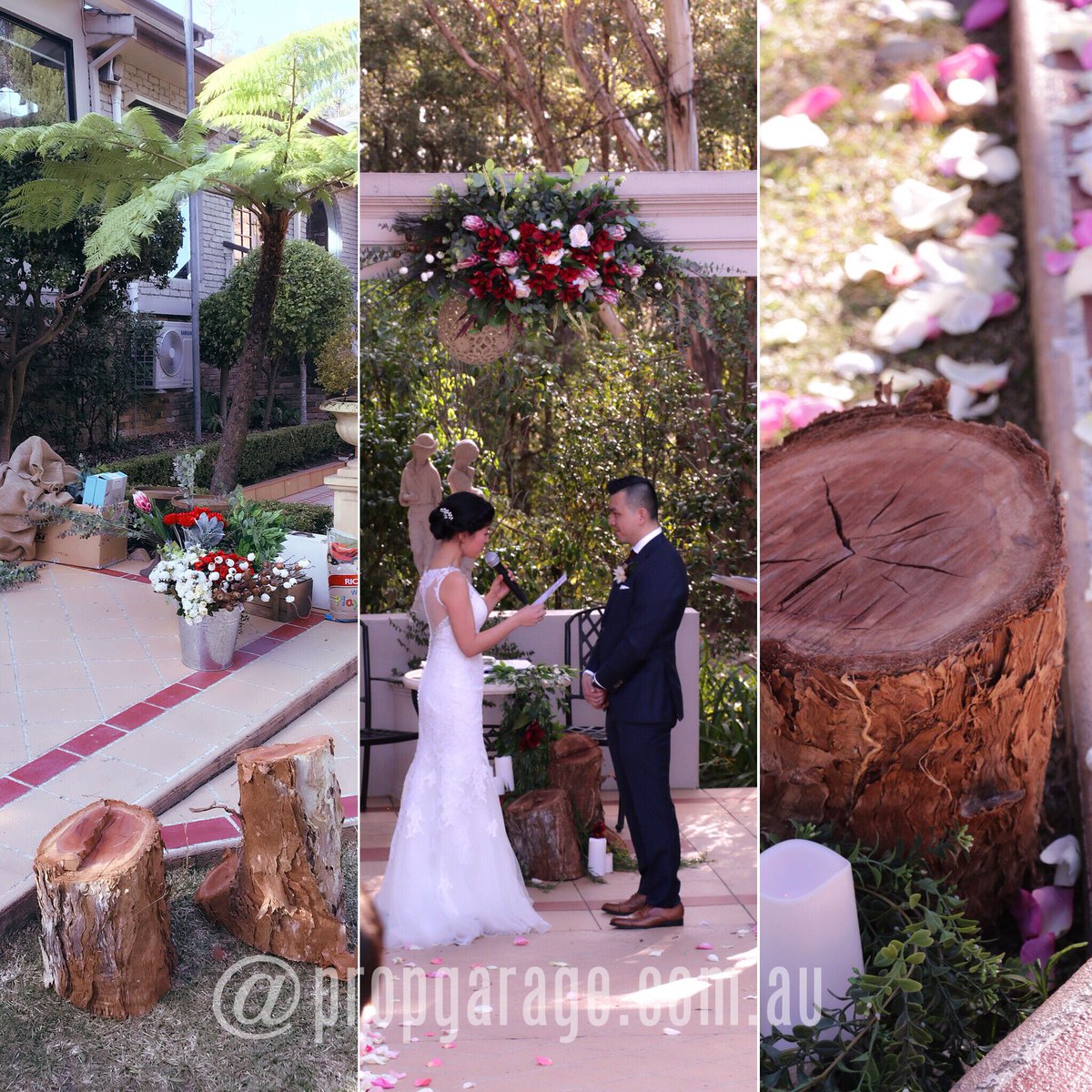 PropGarage's tweet image. Featuring our gorgeous tree stumps to add a rustic feel to Jess’ and Lan’s wedding ceremony!
.
.
.
#rusticwedding #rusicweddingdecor #signingtableprops #treestumps #treetrunks #propgarage #weddingideas #exchangingvows #weddingceremony #weddingsetup #weddingstylist #prophiresydney