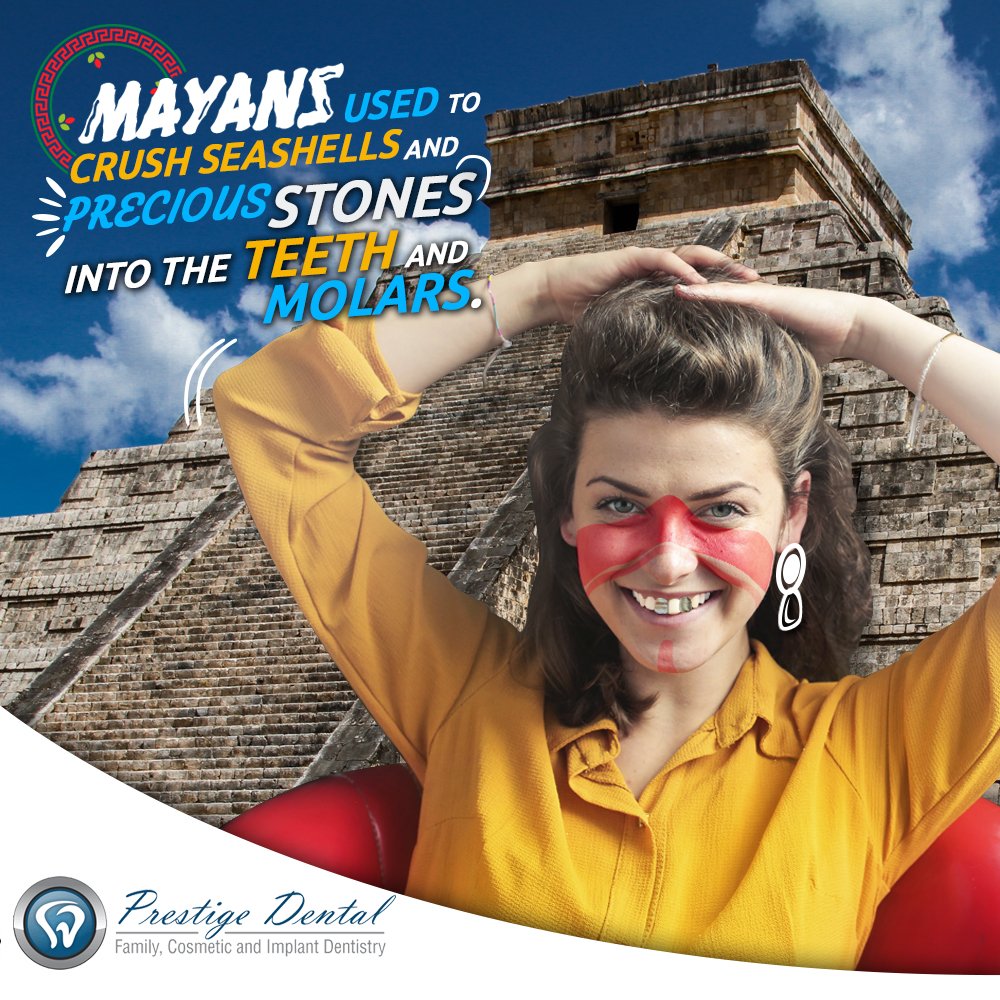 PrestigeDent's tweet photo. Did you know? According to historians, Mayans were the first civilization to use implants. https://t.co/2Xnia4XkEt