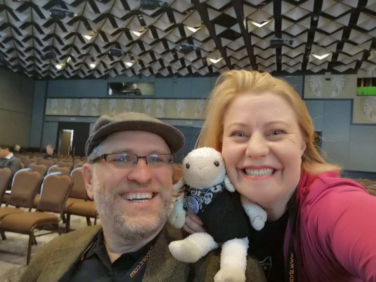 tracyvds's tweet photo. Of course #Braam The #Microsoft #InternSheep is loving all the attention. It's his first time to Australia and he's already made new friends here at #DWCAU. Hope everyone is having a great time  #LearningThroughSharing https://t.co/NbAfHxySZ2