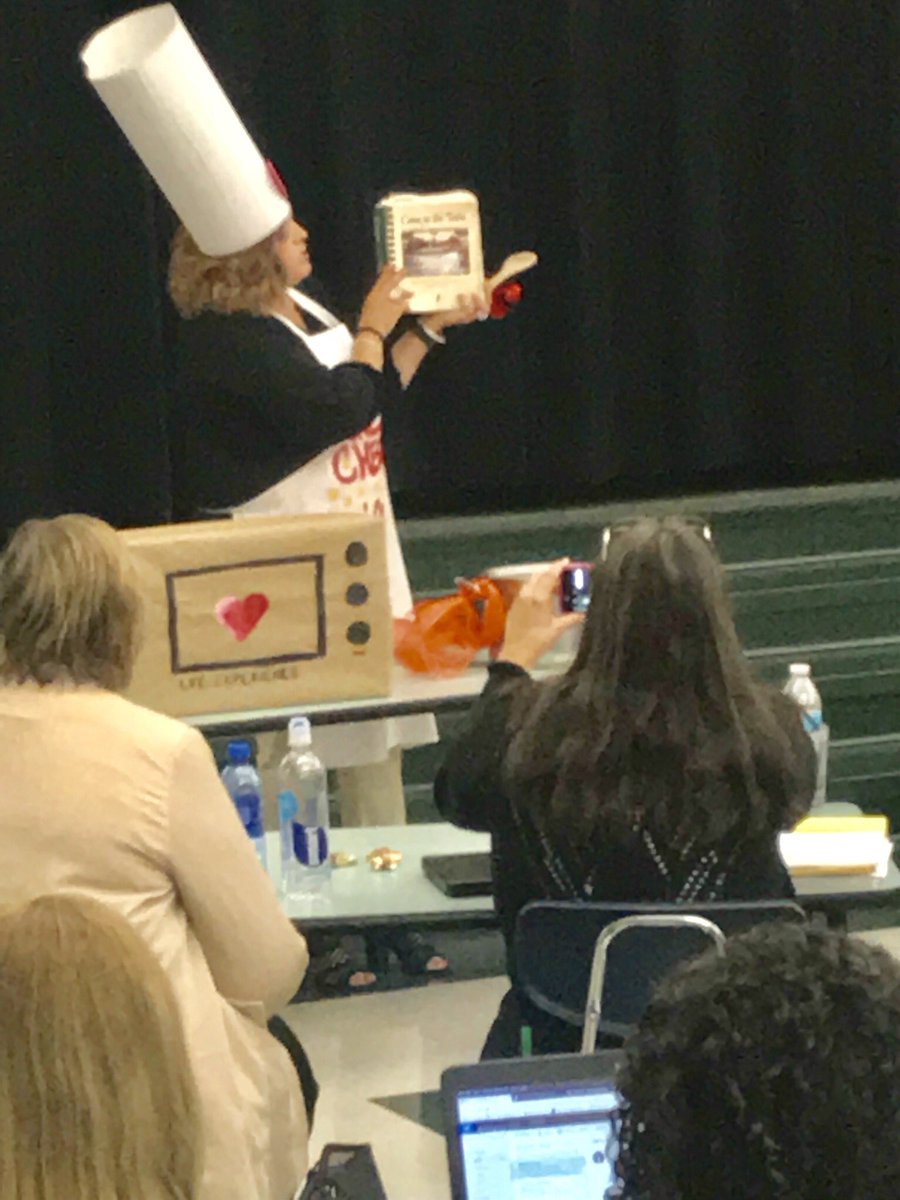 AISDCounselors's tweet photo. Counselor Cheryl Postlewate, Chef Cheri, is cooking up a recipe for a good School Counselor.
#AISDelementarydayoflearning
#AISDschoolcounselorsROCK
#guidancelesson
#Ingredients #helpinghands #compassion #softshoulder #soundadvice #kindness #listeningears #caringheart https://t.co/GCDKiLCnyD