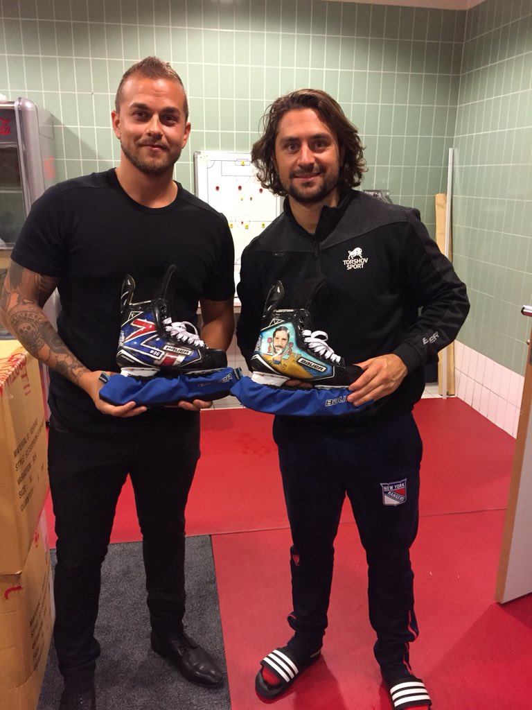 My date with Mats, brought him the custom skates for the @summerclassic2018