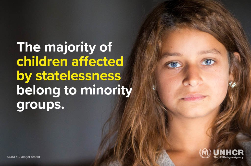Refugees's tweet photo. The main reason people are stateless is because of discrimination.
Because of their ethnicity.
Because of their religion.
Because in some countries women cannot pass their nationality to their children.
We believe it’s time to end this injustice.
#IBelong https://t.co/unLZ7dv3tT https://t.co/9onbeeDUY6