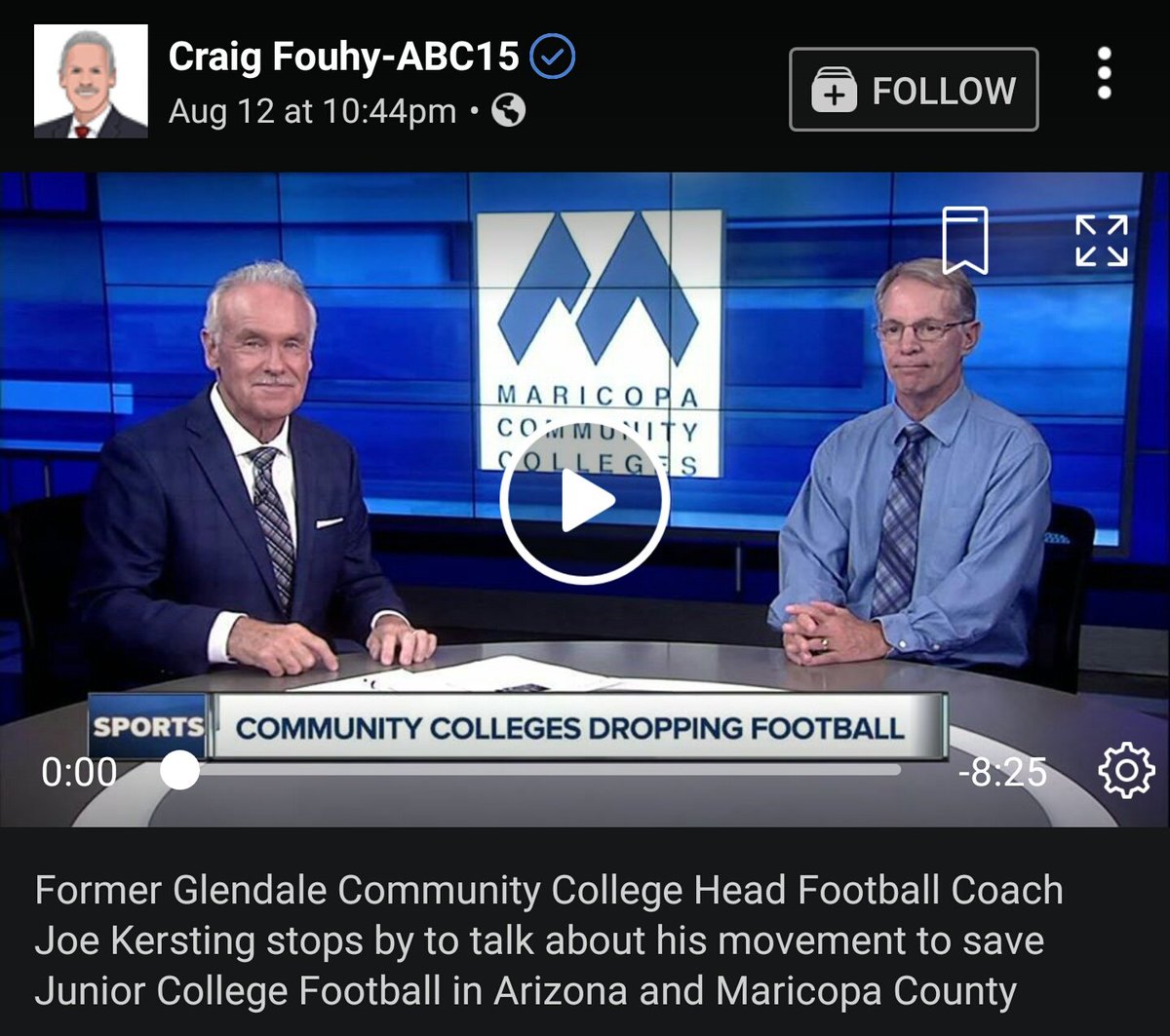 GridironRR's tweet photo. 🗣Every1 Please RT🐤
@FouhyOnSports interview w/ @joe_kersting regarding the @4Juco effort to save Maricopa JC🏈
Programs Impacted:
@Thund3rB1rd1
@pcbearsfootball
@ChokeFootball
@GauchosFB
@PimaFootball

@gofundme Link: https://t.co/1YdMz6AVqI

Video Link: https://t.co/SILQFBAPNg https://t.co/badunsoEzK