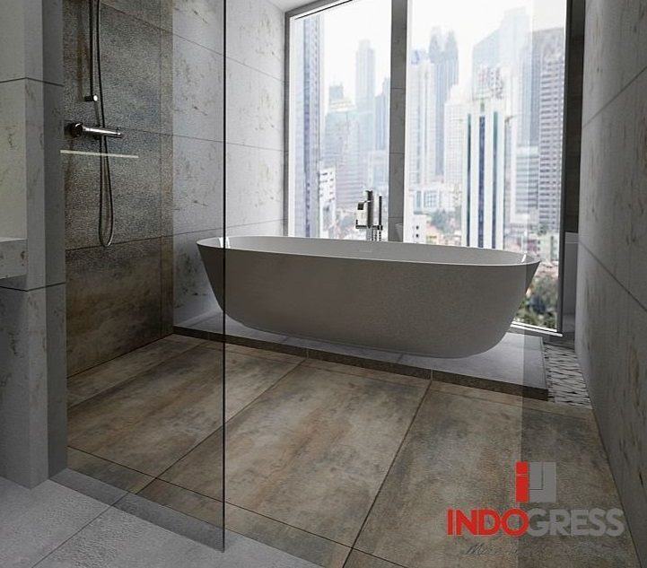 indogress's tweet photo. Untuk area dinding memakai Talco Antiqua series yang terbuat dari beton mentah yang memiliki permukaan kristal glossy yang mengkilap. Sedangkan lantainya memakai tile Galeon dengan desain yang natural sehingga dapat anda gunakan pada Bathroom anda. 

https://t.co/ayX16fQ31w https://t.co/53pDnG3JRe