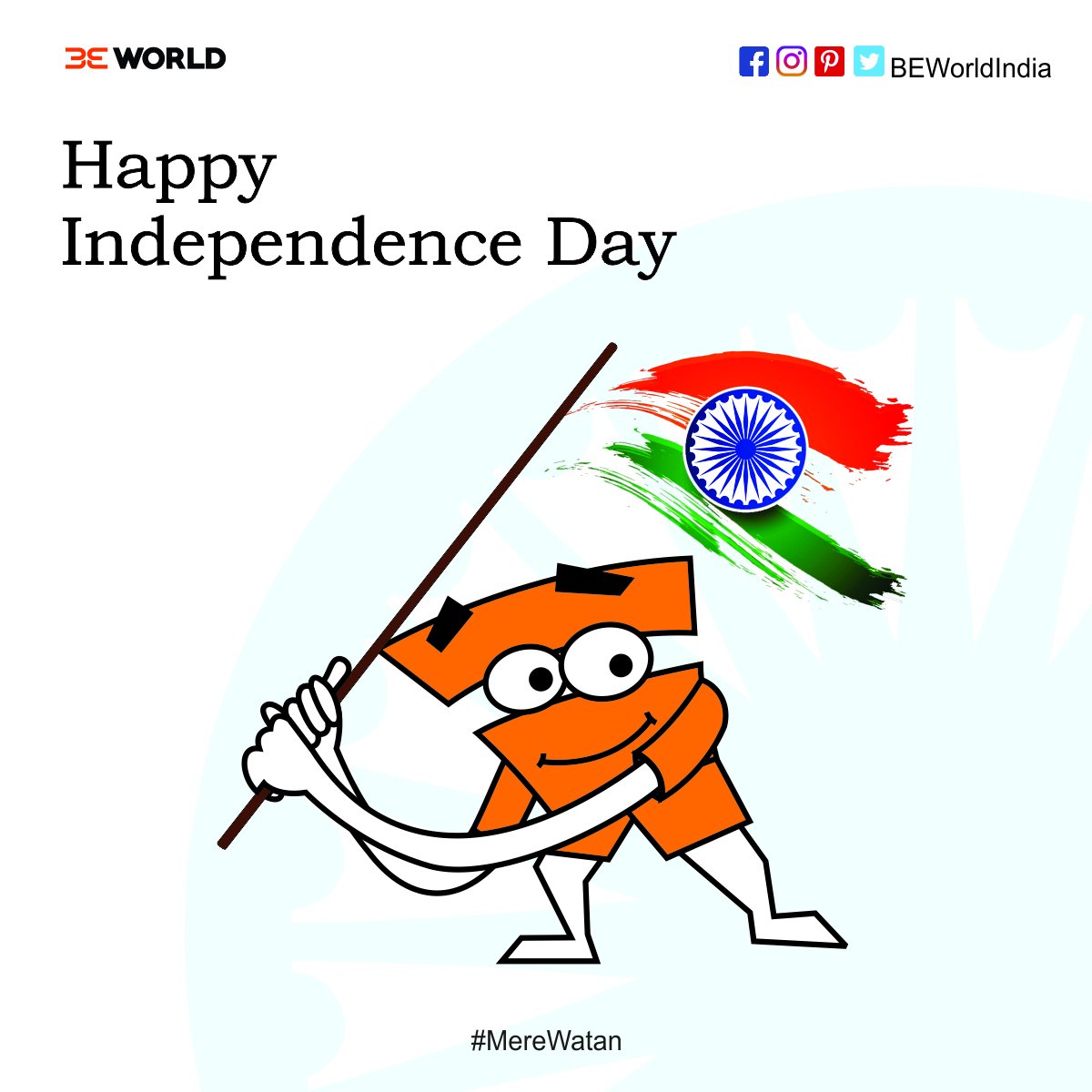 BeWorldIndia's tweet photo. Wishing you all a Happy Independence Day <3

 #IndependenceDayIndia #IndependenceDay2018 https://t.co/Yy3nm302zd