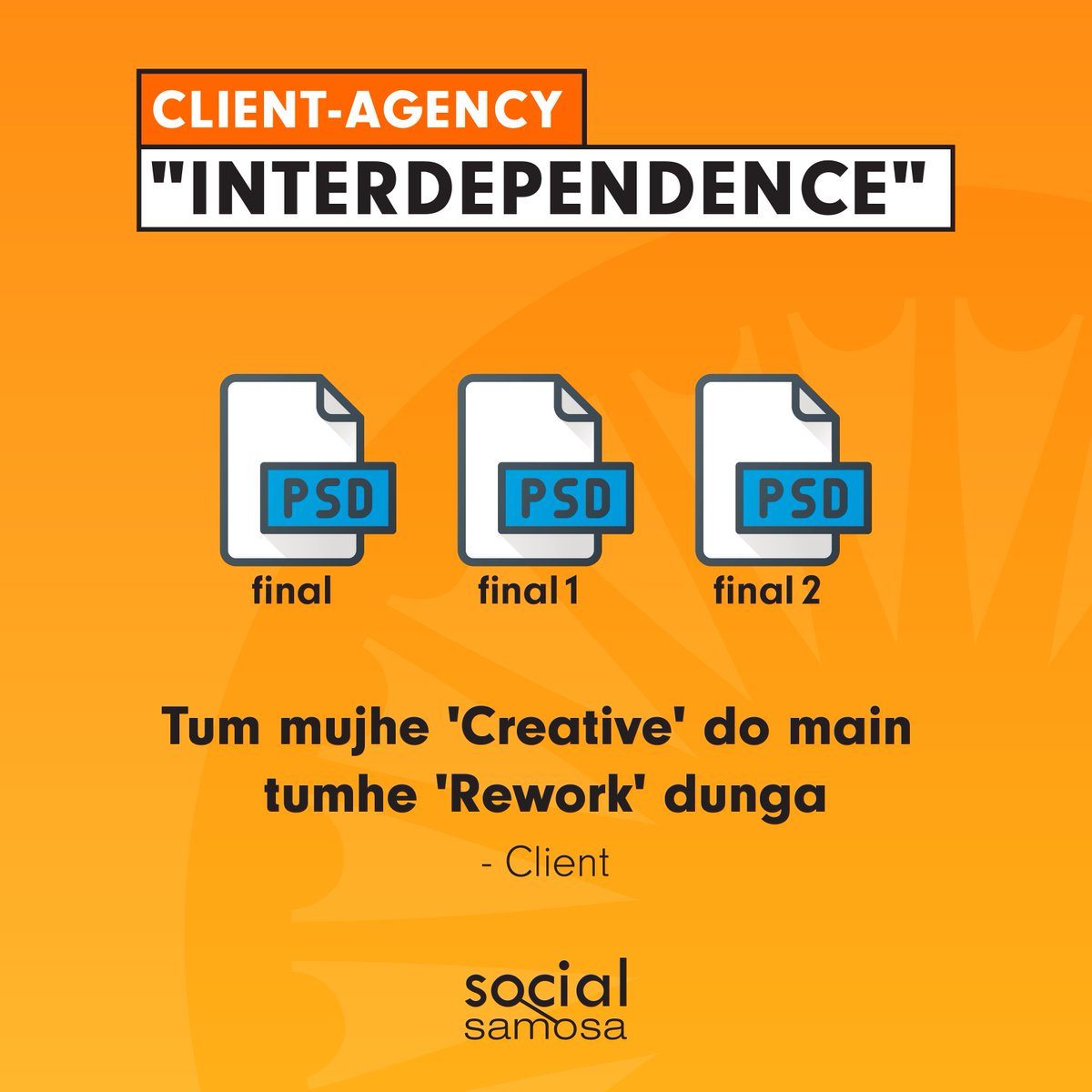 Social_Samosa's tweet photo. #HappyIndependenceDay everyone, here's a toast to years of #ClientAgency Interdependence :) https://t.co/nt6gEHU5Pq