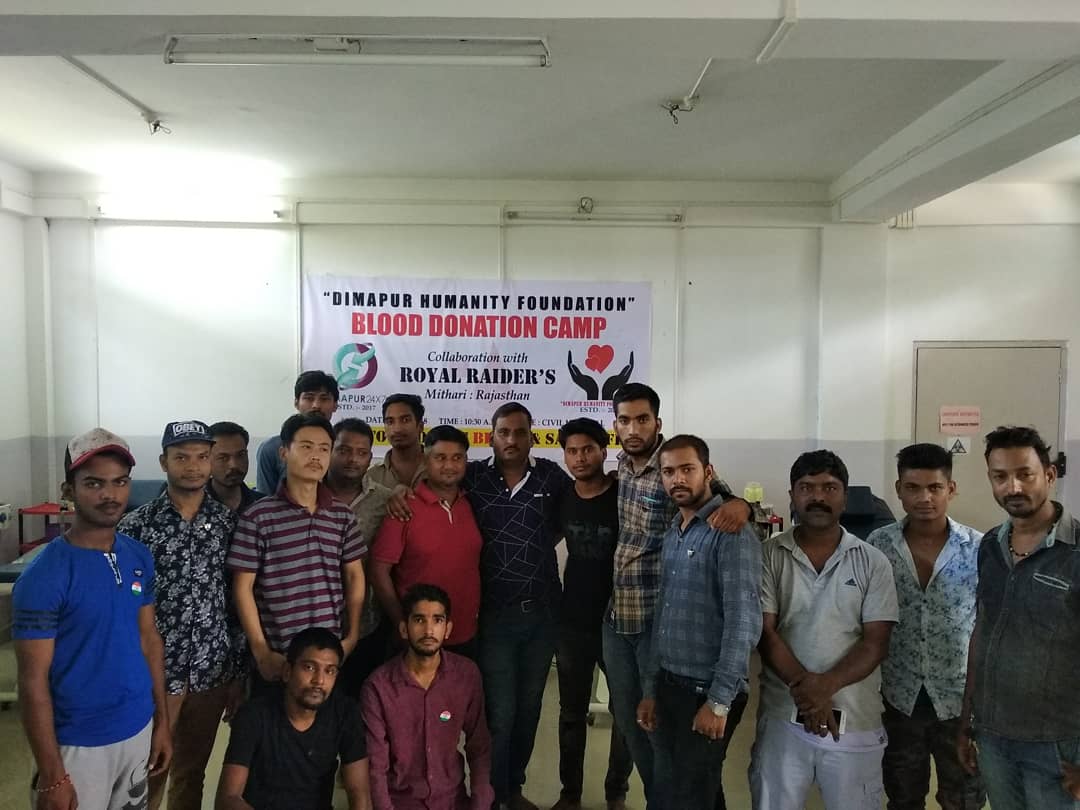 dimapurtoday's tweet photo. Blood Donation drive going on.! Huge contribution from Royal Raiders Mithari: Rajasthan and Dimapur Railway Samshanghat committee Members..! Program will continue please give a +917085230430 if u want to be a part of this noble cause of Humanity..! #humanity #humansofdimapur https://t.co/rLTJ8DjUmG