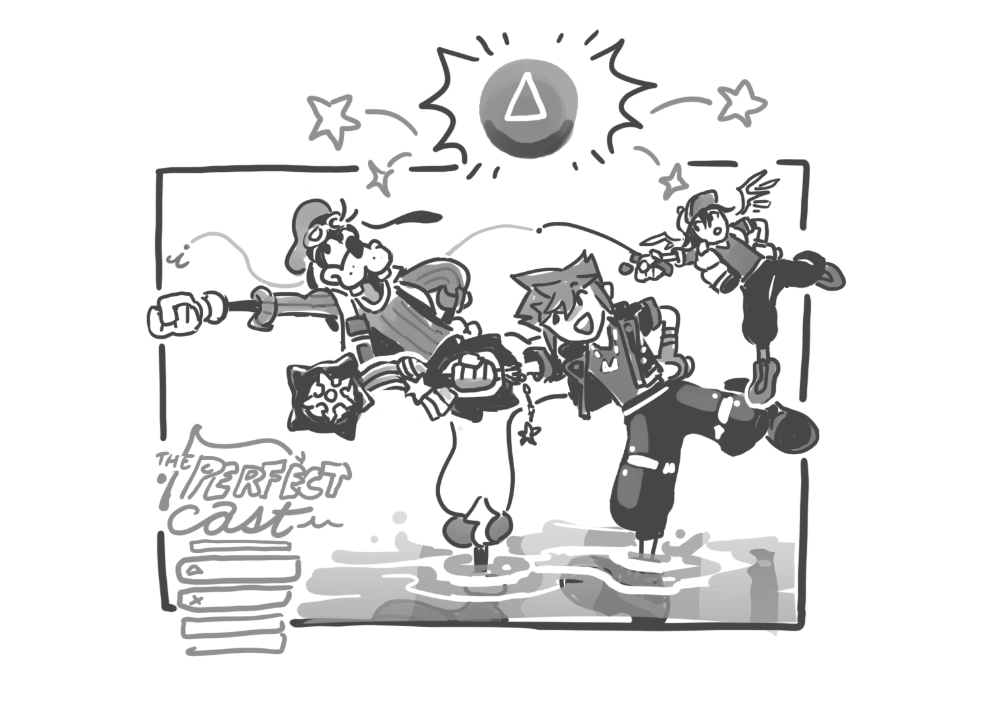 rikuanti's tweet photo. the fish heartless is resilient! but goofy has done this before! because what better way to catch a huge monster fish than with The Perfect Cast !? (3/3) https://t.co/DfBap3qD3R