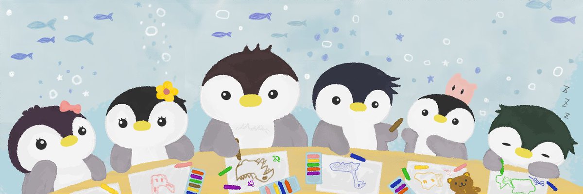 小さいぺんちゃん ヘッダー画像完成したっす ぺーん ペンギン メンダコ ペンギン幼稚園 もふもふ 癒し かわいい イラスト 絵描きさんと繋がりたい ペンギン好きさんと繋がりたい Lineスタンプ Penguin Fluffy Illustration Healing Cute