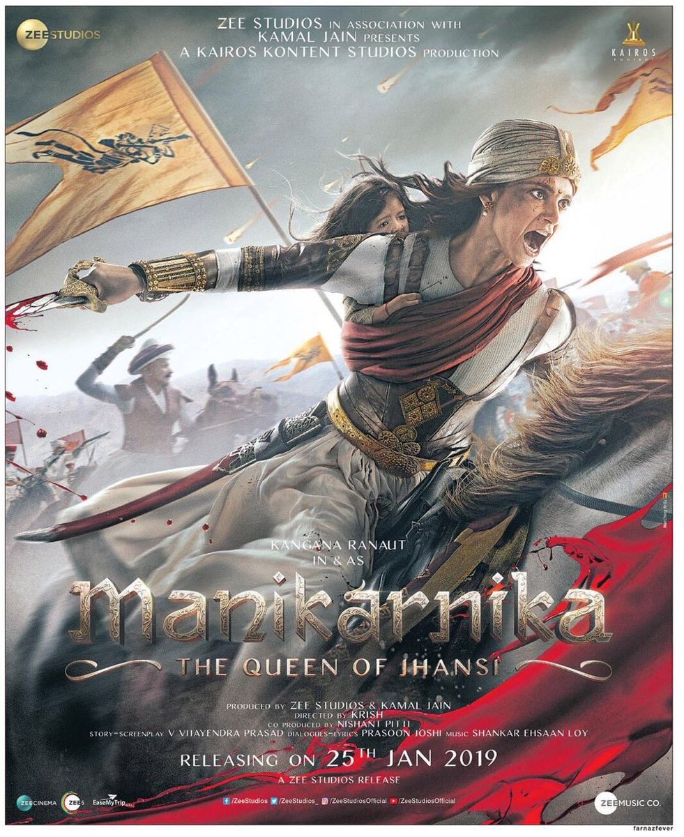 Manikarnika Official Poster Kangana Ranaut bollywood