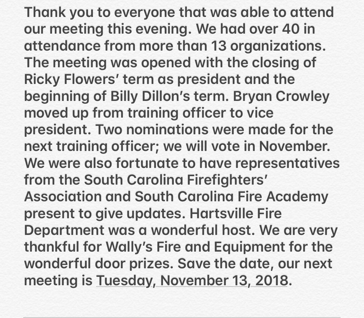 Pee Dee Firefighters tweet media