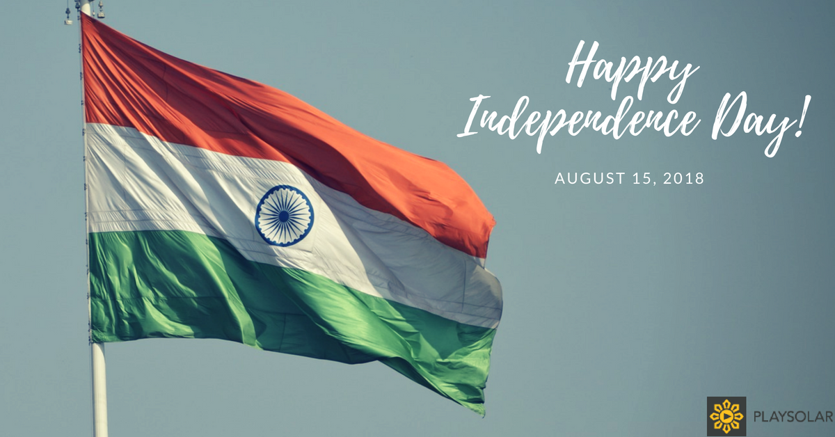 PlaySolar's tweet photo. The PlaySolar team wishes everyone a Happy Independence Day! Let's do our bit to free India from dependence on fossil fuels. Let's go solar!
#HappyIndependenceDay #LetsPlaySolar #India #solar #renewableenergy #IndependenceDay https://t.co/hSPwbHfHdG