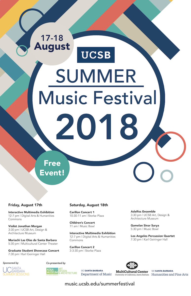 ucsbcsac's tweet photo. #UCSB 's summer music festival this week! https://t.co/fNzO2baVGL