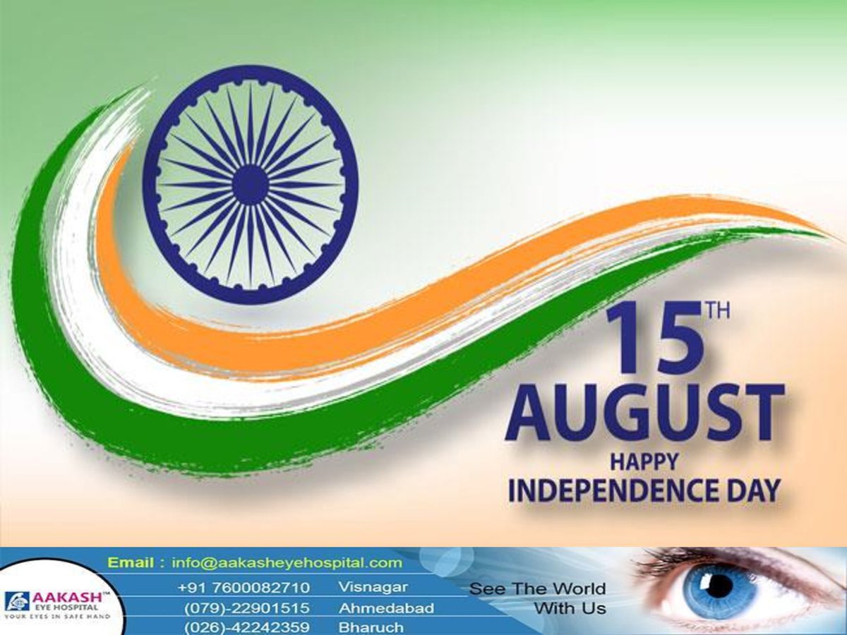 aakasheye's tweet photo. #AakashEyeHospital Celebrate #Independence Day.
#Ophthalmology #Optometry #Lasik #Cataracts #Glaucoma #Retina #Pediatric #Visnagar #Ahmedabad #Bharuch
#eyeexam #bookyourappointment

https://t.co/HlpO4DBZIs https://t.co/zvliZRVuZY