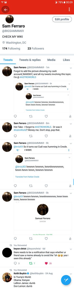 BIGSAMMM69's tweet photo. FUCK. I did not put lyrics on the last tweet. This party won't end. #ASTRODAD @trvisXX https://t.co/MYrja983m9