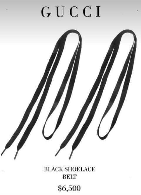 gucci shoelace belt price