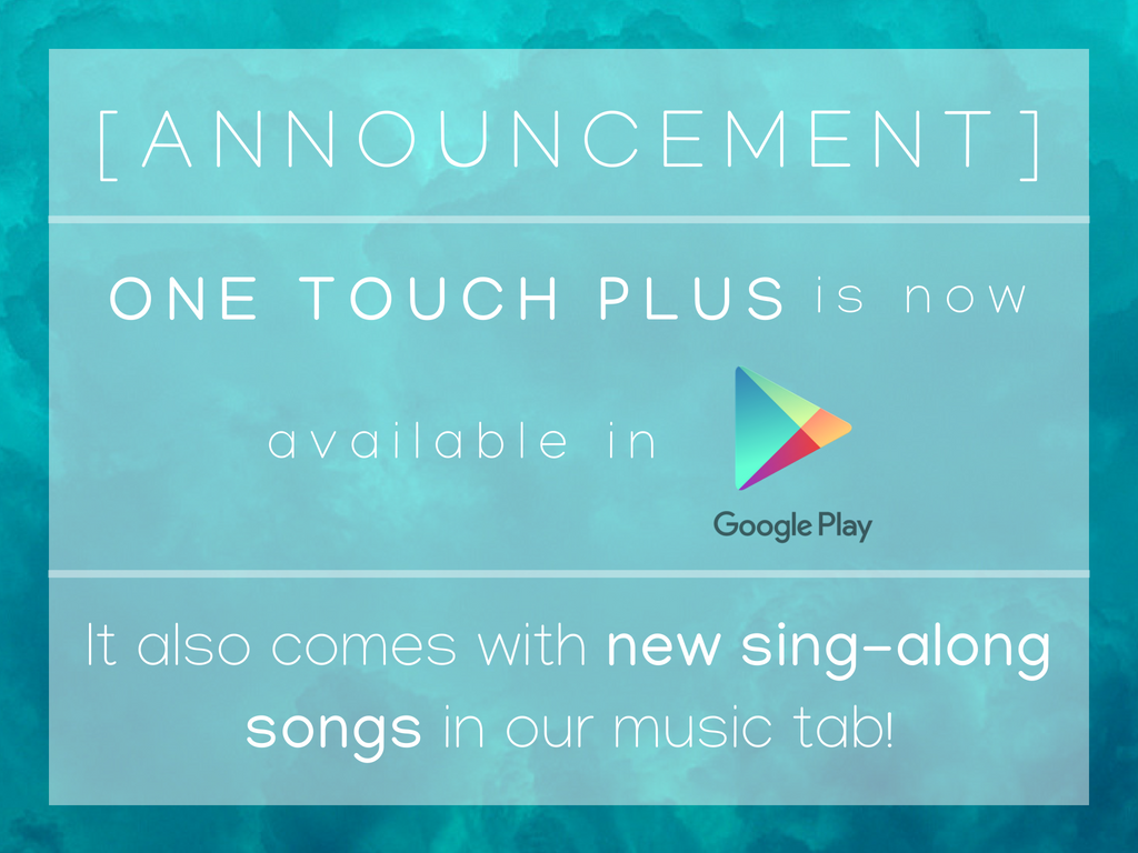 onetouchapp_'s tweet photo. [ANNOUNCEMENT]
Good news for android users! 

One Touch Plus is now available at the Play Store! 
It also comes with new songs at our Music tab. 

Download it now: https://t.co/JU5EOQZE1b 

#OneTouchPlus #ShareTheJoy https://t.co/wVPyCOiuKt