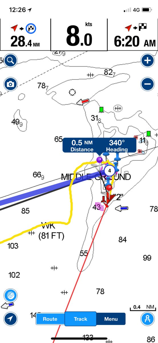 Rounded and preparing to head west